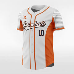 XTeamwear Orange Pie - Customized Men's Sublimated Button Down Baseball Jersey