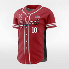 XTeamwear Parallel - Customized Men's Sublimated Button Down Baseball Jersey