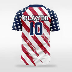 XTeamwear Patriot II - Customized Men's Sublimated 2-Button Baseball Jersey