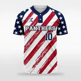 XTeamwear Patriot II - Customized Men's Sublimated 2-Button Baseball Jersey
