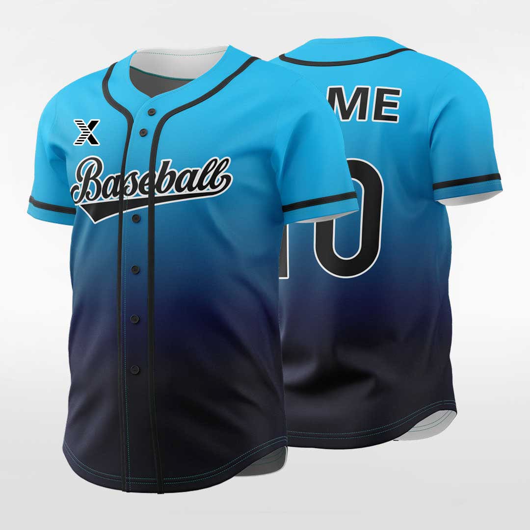 XTeamwear Precipitate - Customized Men's Sublimated Button Down Baseball Jersey