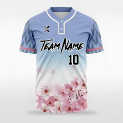XTeamwear Sakura Way - Customized Men's Sublimated 2-Button Baseball Jersey
