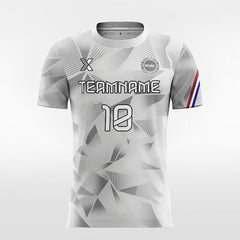 XTeamwear Soccer Jersey 3D Geometry - Women Custom Soccer Jerseys Design Grey