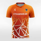 XTeamwear Soccer Jersey 3D Geometry - Women Custom Soccer Jerseys Design Orange