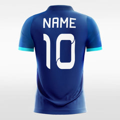 XTeamwear Soccer Jersey 3D Gradient Stripe - Custom Kids Soccer Jerseys Design Blue