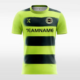 XTeamwear Soccer Jersey Black Stripe - Custom Kids Soccer Jerseys Design Neon Green