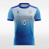 XTeamwear Soccer Jersey Blue Chevron - Women Custom Soccer Jerseys Design Gradient