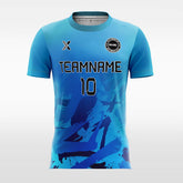 XTeamwear Soccer Jersey Blue Ink Painting - Kids Custom Soccer Jerseys Design