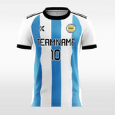 XTeamwear Soccer Jersey Classic Stripe - Custom Kids Soccer Jerseys Design Blue White