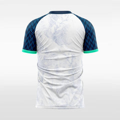 XTeamwear Soccer Jersey Custom Marble-Texture Soccer Jersey – Modern Contrast Sleeve Design