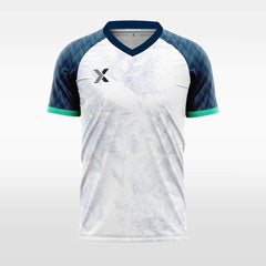 XTeamwear Soccer Jersey Custom Marble-Texture Soccer Jersey – Modern Contrast Sleeve Design