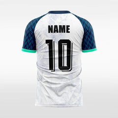 XTeamwear Soccer Jersey Custom Marble-Texture Soccer Jersey – Modern Contrast Sleeve Design