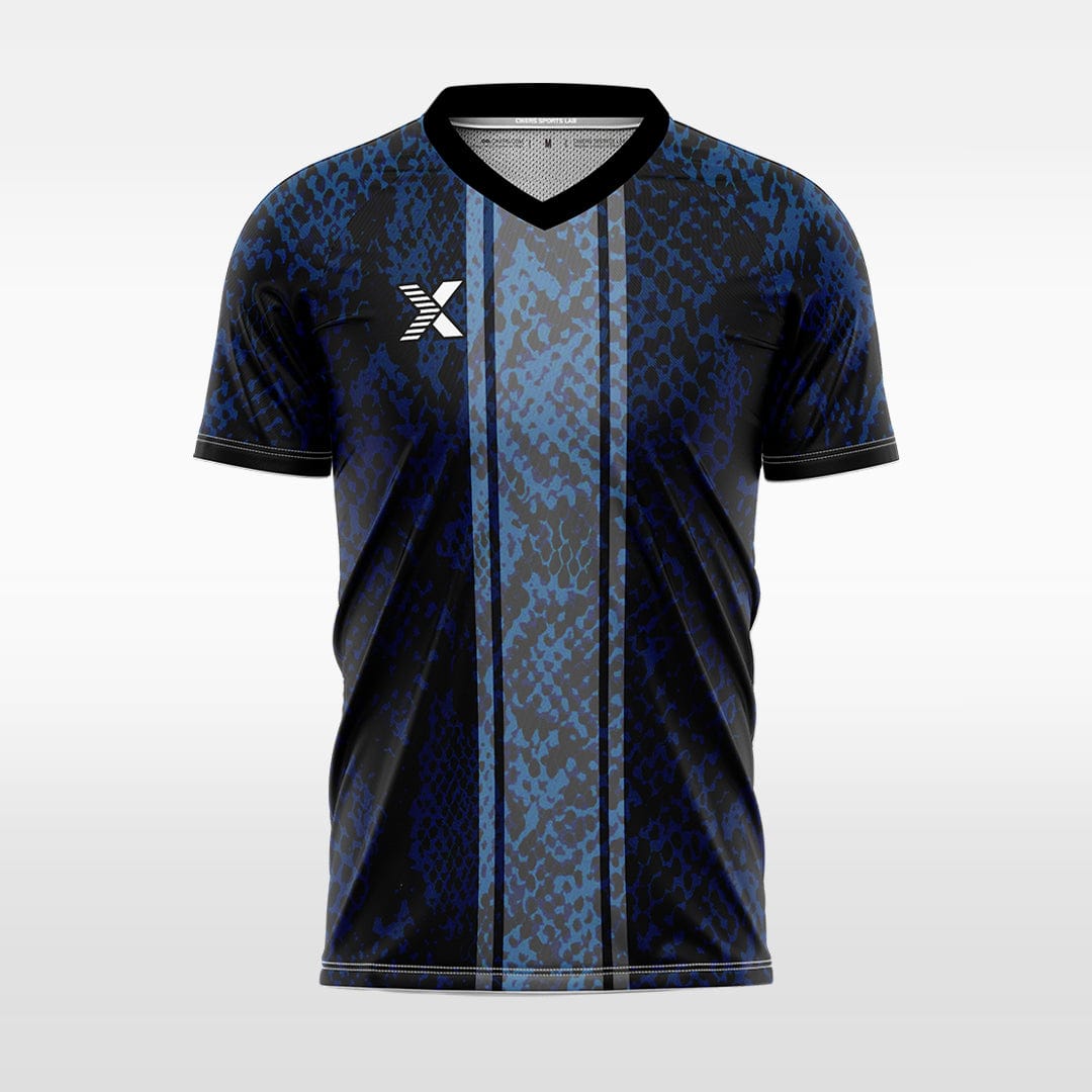 XTeamwear Soccer Jersey Custom Snake‑Skin Soccer Jersey – Slim Fit V‑Neck Athletic Top