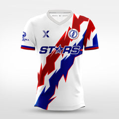 XTeamwear Soccer Jersey Custom Soccer Jersey – Abstract Cityscape Pattern & Crew Neck