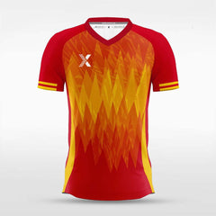 XTeamwear Soccer Jersey Custom Soccer Jersey – Abstract Geometric Wave Pattern & Crew Neck