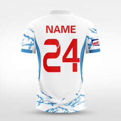 XTeamwear Soccer Jersey Custom Soccer Jersey – Abstract Honeycomb Grid Pattern & Crew Neck