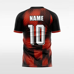 XTeamwear Soccer Jersey Custom Soccer Jersey – Diamond Grid Gradient Block Print & Crew Neck