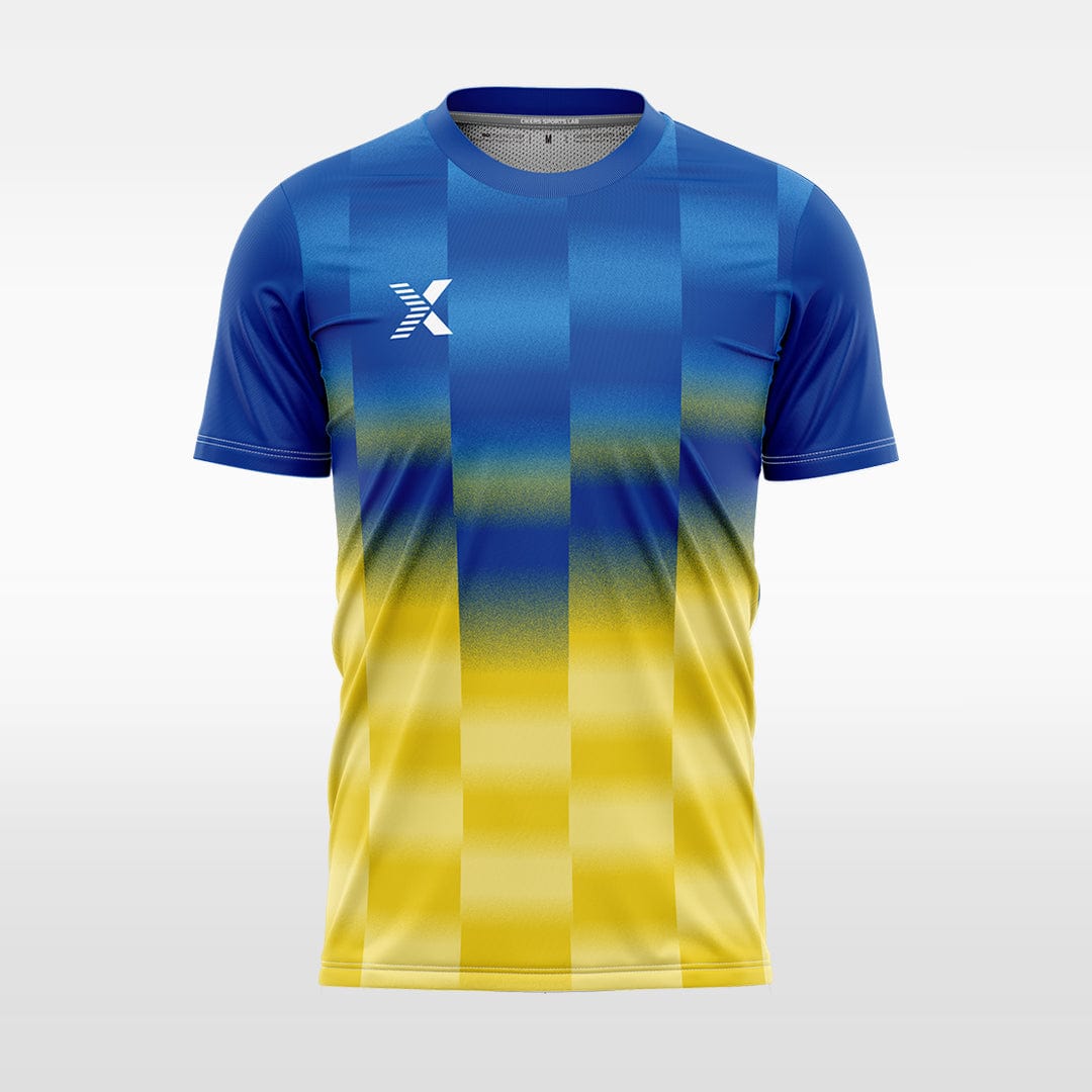 XTeamwear Soccer Jersey Custom Soccer Jersey – Dynamic Striped Pattern & Crew Neck Design