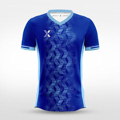 XTeamwear Soccer Jersey Custom Soccer Jersey – Geometric Energy Line Pattern & Crew Neck