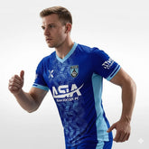 XTeamwear Soccer Jersey Custom Soccer Jersey – Geometric Energy Line Pattern & Crew Neck