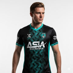 XTeamwear Soccer Jersey Custom Soccer Jersey – Shattered Geometric Pattern & Crew Neck