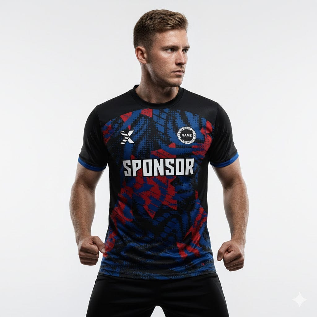 XTeamwear Soccer Jersey Custom Soccer Jersey – Shattered Geometric Print & Modern Fit