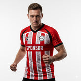 XTeamwear Soccer Jersey Custom Soccer Jersey – Vertical Stripe & Patterned Design with V-Neck