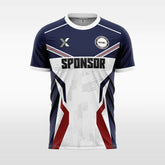 XTeamwear Soccer Jersey Dark Blue / S Custom Soccer Jersey – Fractured Stripe Design & Crew Neck