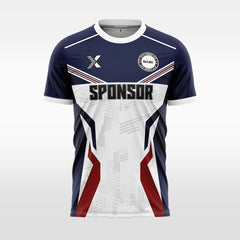 XTeamwear Soccer Jersey Dark Blue / S Custom Soccer Jersey – Fractured Stripe Design & Crew Neck