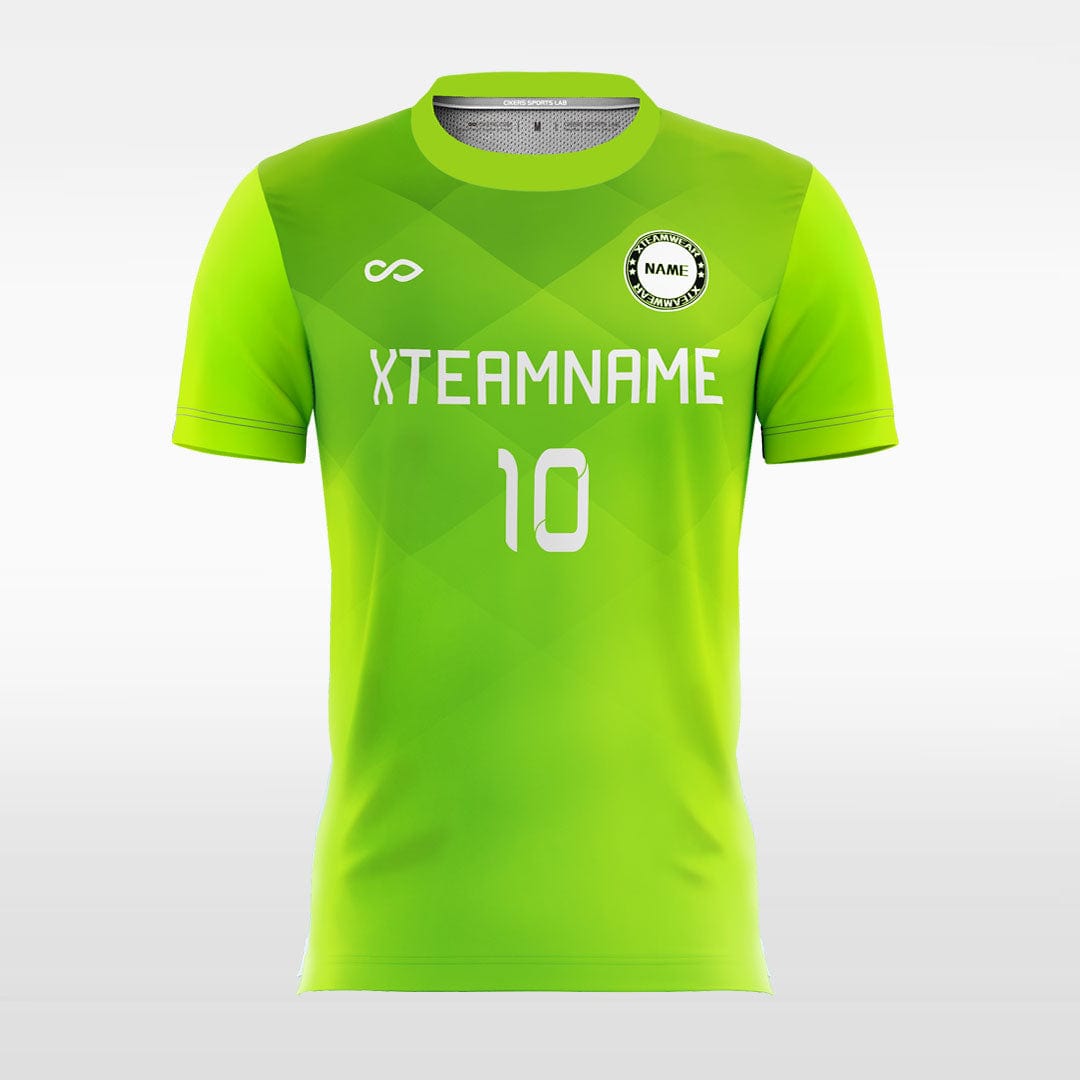 XTeamwear Soccer Jersey Fluorescent Green / XS Vintage Neon Green - Women Custom Soccer Jerseys Plaid Design