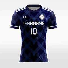 XTeamwear Soccer Jersey Navy Blue / XS Vintage Check - Women Custom Soccer Jerseys Navy Blue Design