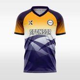 XTeamwear Soccer Jersey orange color / S Custom Gradient Soccer Jersey – Geometric V-Neck Short Sleeve Top