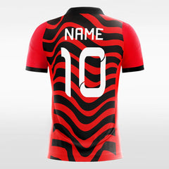XTeamwear Soccer Jersey Red Zebra Print - Custom Kids Soccer Jerseys Design Online
