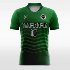 XTeamwear Soccer Jersey Retro Green Wave - Custom Kids Soccer Jerseys Online Design