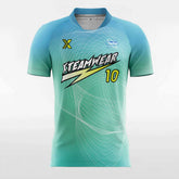 XTeamwear Soccer Jersey Retro Moire - Women Custom Soccer Jerseys Design Green