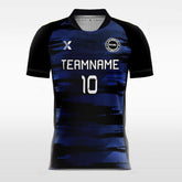 XTeamwear Soccer Jersey Retro Mosaic - Custom Kids Soccer Jerseys Navy Blue Design