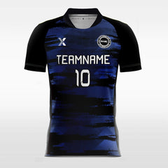 XTeamwear Soccer Jersey Retro Mosaic - Custom Kids Soccer Jerseys Navy Blue Design