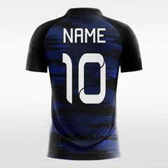 XTeamwear Soccer Jersey Retro Mosaic - Custom Kids Soccer Jerseys Navy Blue Design
