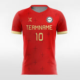 XTeamwear Soccer Jersey Retro Red Graphic - Women Custom Soccer Jerseys Design Online