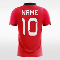 XTeamwear Soccer Jersey Retro Red Team - Women Custom Soccer Jerseys Light Design