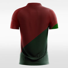 XTeamwear Soccer Jersey Retro Split - Custom Kids Soccer Jerseys Red Green Design