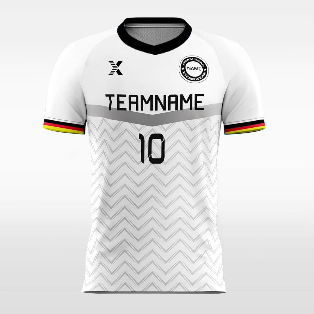 XTeamwear Soccer Jersey Retro White - Custom Kids Soccer Jerseys Design Chevron