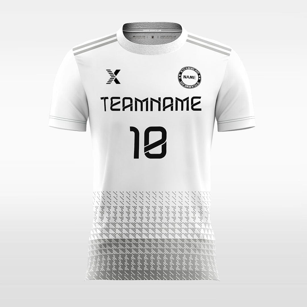 XTeamwear Soccer Jersey Retro White Plaid - Women Custom Soccer Jerseys Design Online