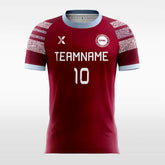 XTeamwear Soccer Jersey Simple Stripe Trim - Custom Kids Soccer Jerseys Design Red