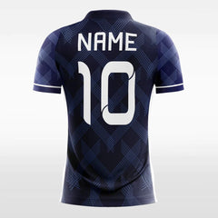 XTeamwear Soccer Jersey Vintage Check - Women Custom Soccer Jerseys Navy Blue Design