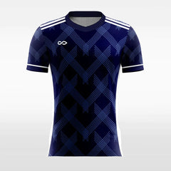 XTeamwear Soccer Jersey Vintage Check - Women Custom Soccer Jerseys Navy Blue Design