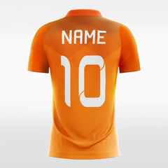 XTeamwear Soccer Jersey Vintage Neon Orange - Women Custom Soccer Jerseys Plaid Design