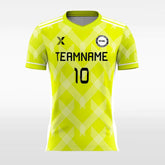 XTeamwear Soccer Jersey Vintage Yellow Check - Women Custom Soccer Jerseys Neon Design