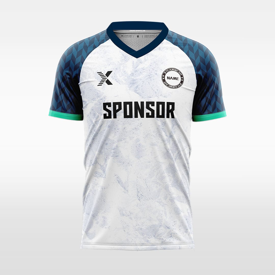 XTeamwear Soccer Jersey White / S Custom Marble-Texture Soccer Jersey – Modern Contrast Sleeve Design