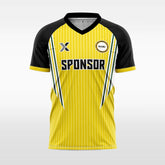 XTeamwear Soccer Jersey yellow / S Custom Vertical Stripe Soccer Jersey – Gradient Modern V‑Neck Teamwear